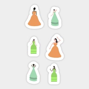 Gowned Ladies Array Sticker